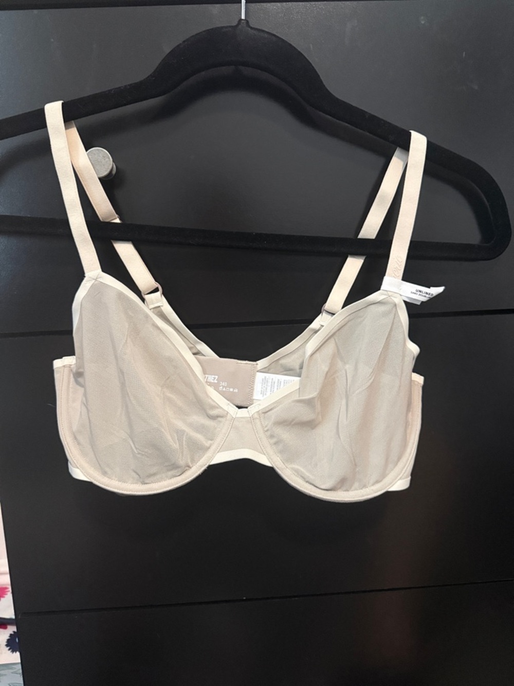 aerie Sheer Underwire Bra in Nude/Beige